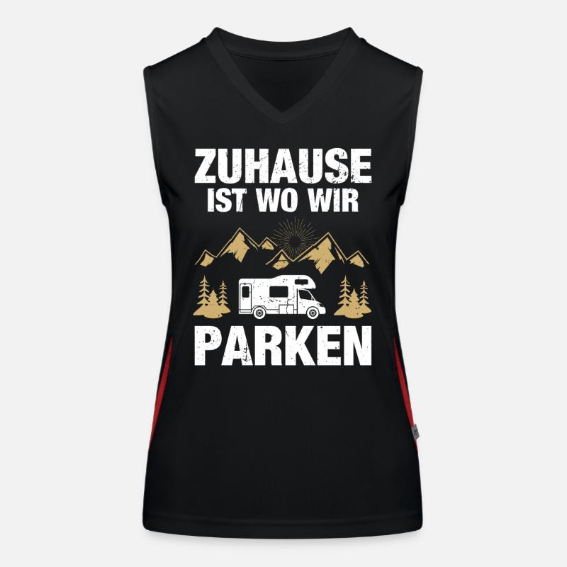 Wohnmobil Camper Camping Wohnwagen Rente Geschenk Funktionelles Kontrast-Tank Top für Frauen