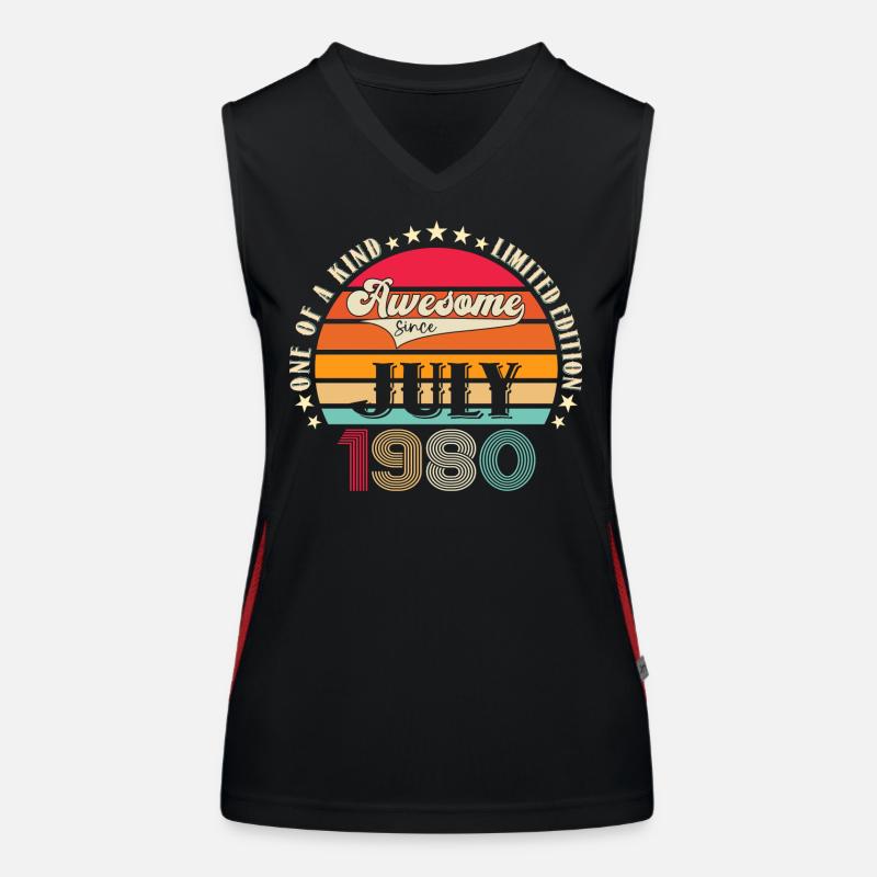Awesome since Juli 1980 42. Geburtstag Herren Fun Funktionelles Kontrast-Tank Top für Frauen