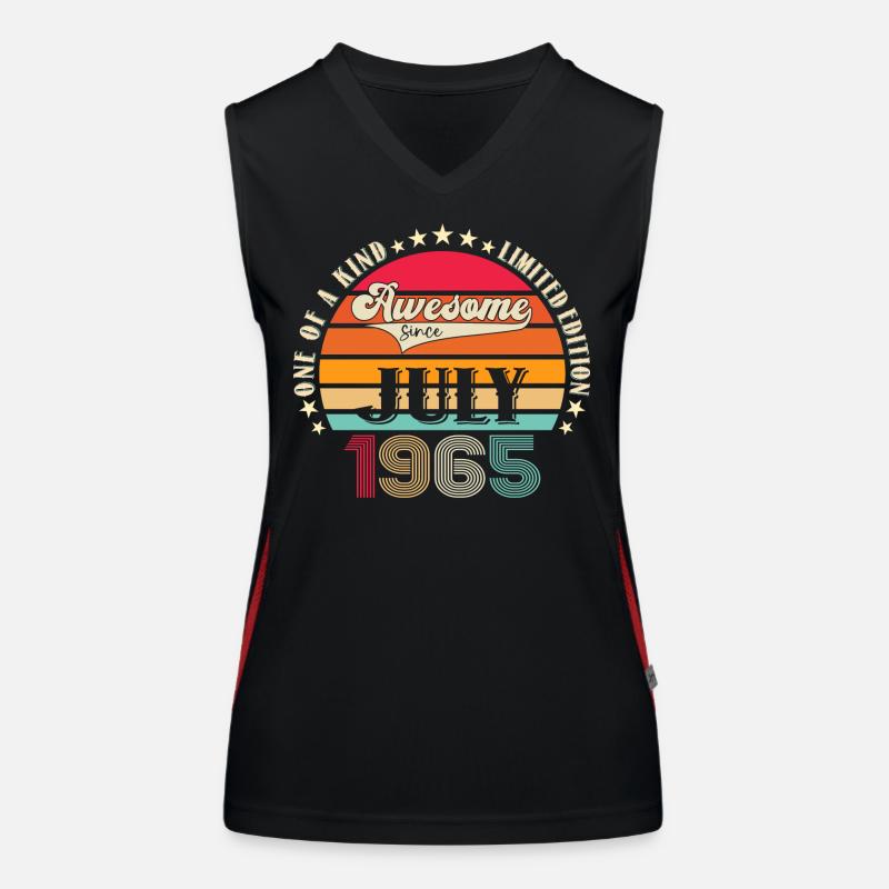 Awesome since Juli 1965 57. Geburtstag Herren Fun Funktionelles Kontrast-Tank Top für Frauen