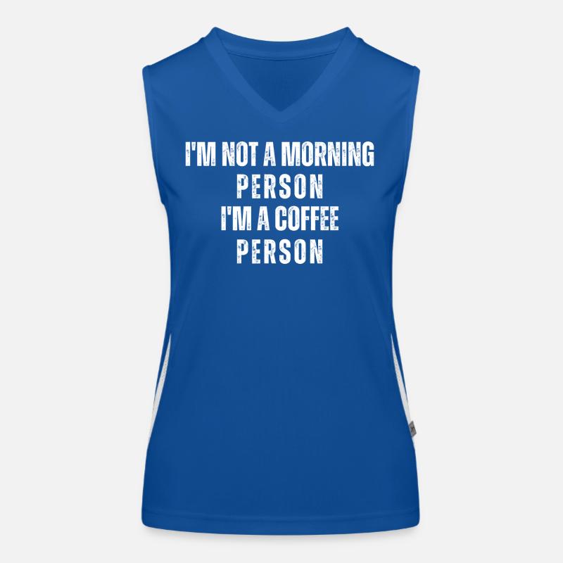 Ich bin kein Morgenmensch, ich bin ein Kaffeemensch Funktionelles Kontrast-Tank Top für Frauen