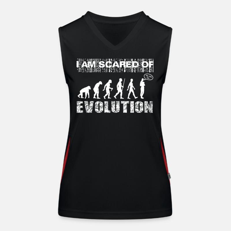 I am scared of Evolution. Bla, blah, blah... Women's Functional Contrast Tank Top