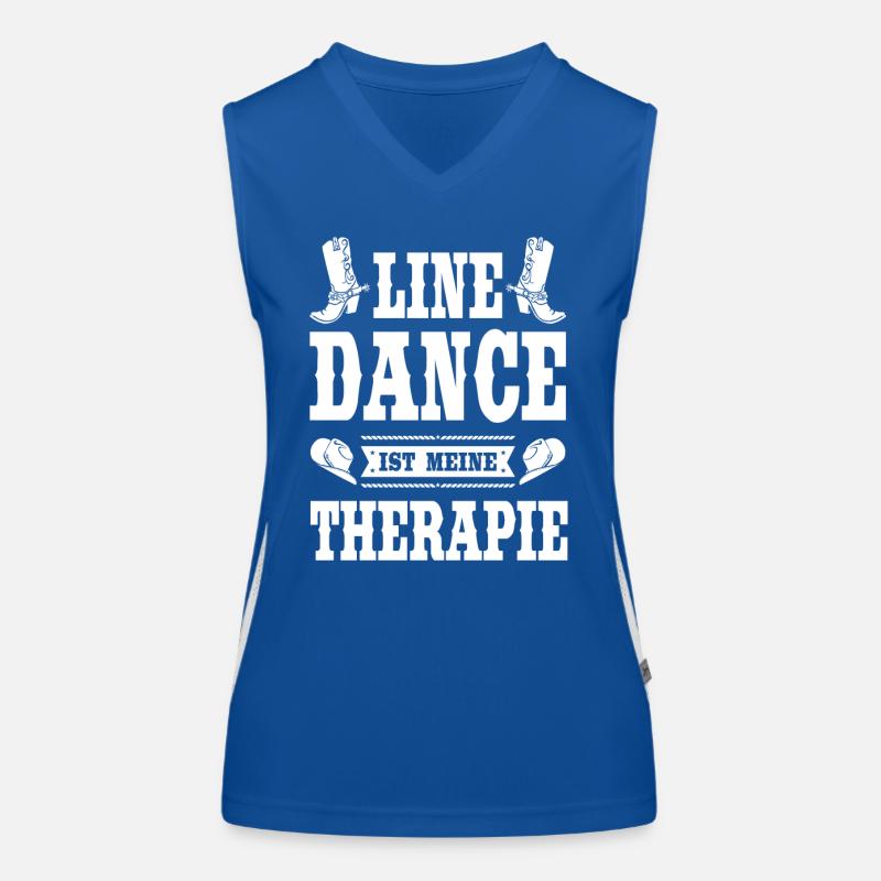 Line Dance Linedance Country Linedancer Geschenk Funktionelles Kontrast-Tank Top für Frauen