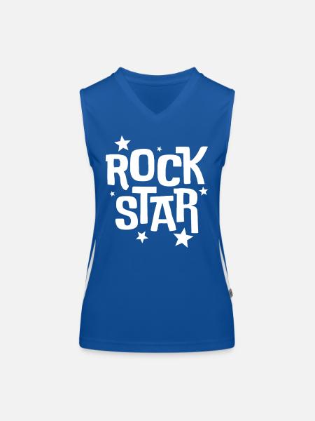 Rock Star - Funktionelles Kontrast-Tank Top für Frauen - Royal/Weiß - Vorne