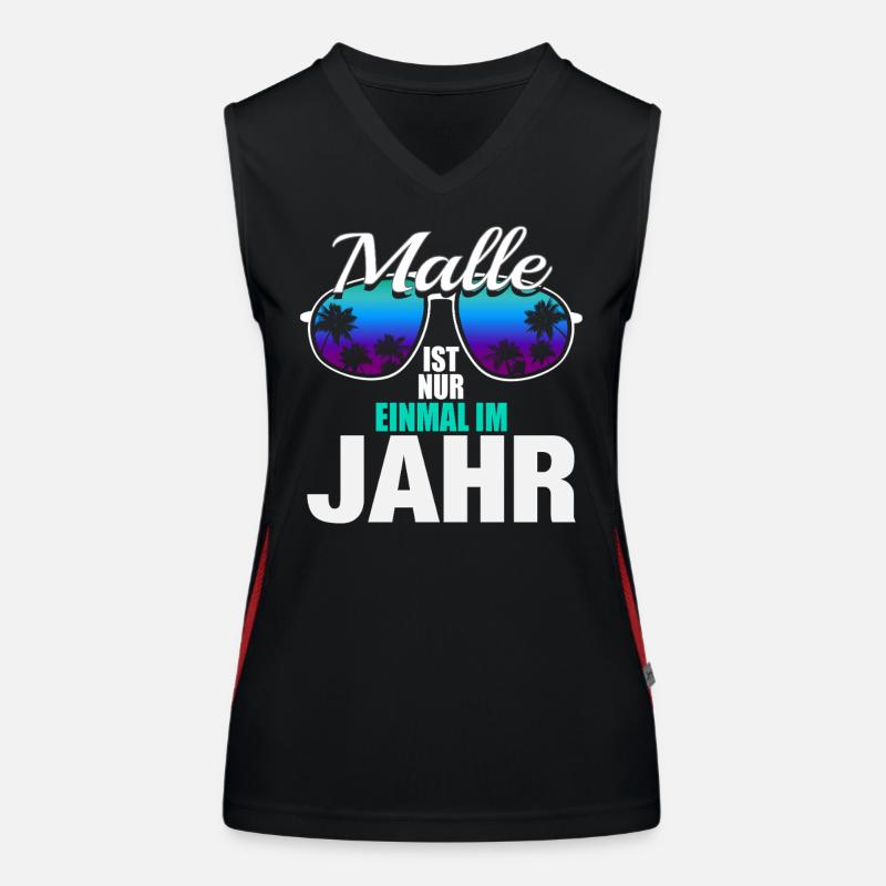 Malle Mallorca Party Urlaub Bier Feiern Geschenk Funktionelles Kontrast-Tank Top für Frauen
