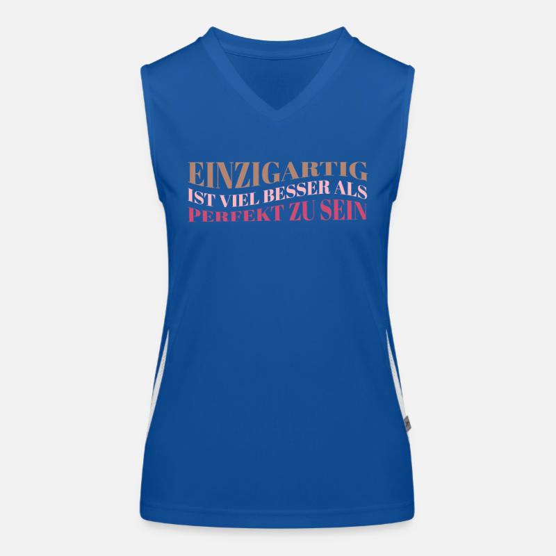 Unique is better than perfect Women's Functional Contrast Tank Top