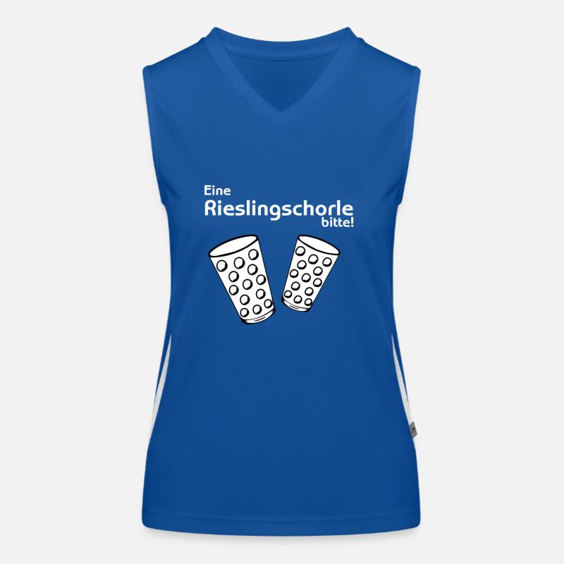 Eine Rieslingschorle bitte! Funktionelles Kontrast-Tank Top für Frauen