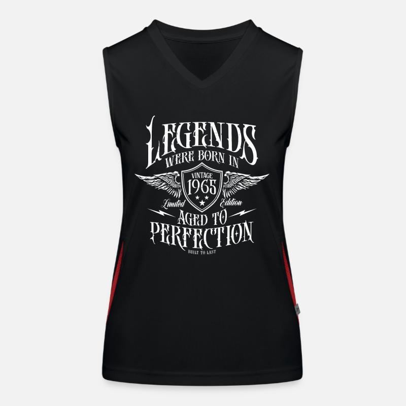 Legends were born in 1965 Women's Functional Contrast Tank Top