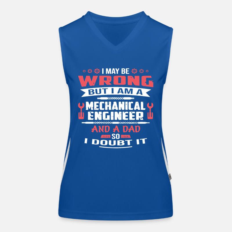 Mechanical Engineer Dad Women's Functional Contrast Tank Top