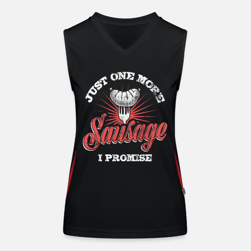 Wurst Würstchen Funktionelles Kontrast-Tank Top für Frauen