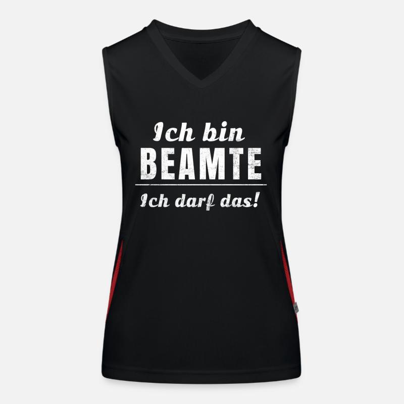 Ich bin Beamte, ich darf das! Funktionelles Kontrast-Tank Top für Frauen