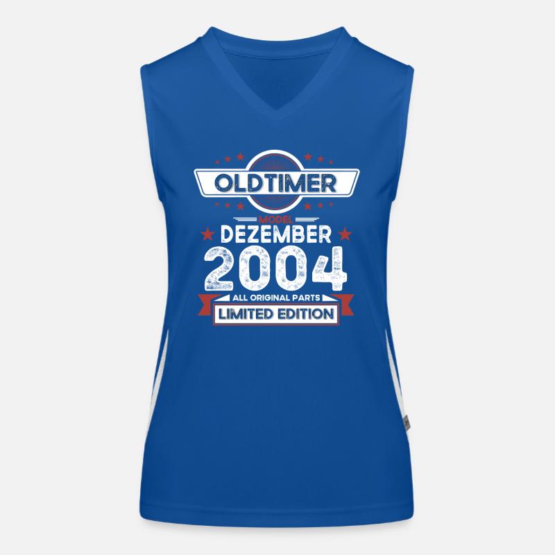 19. Geburtstag Oldtimer Dezember Jahrgang 2004 Funktionelles Kontrast-Tank Top für Frauen