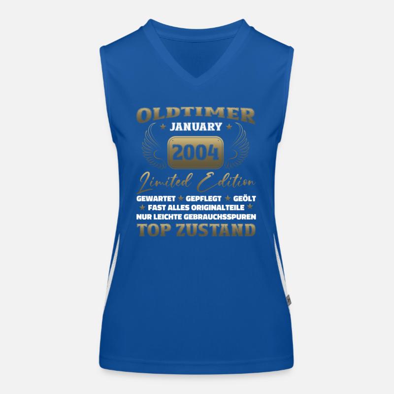 20. Geburtstag Oldtimer Januar Jahrgang 2004 Funktionelles Kontrast-Tank Top für Frauen