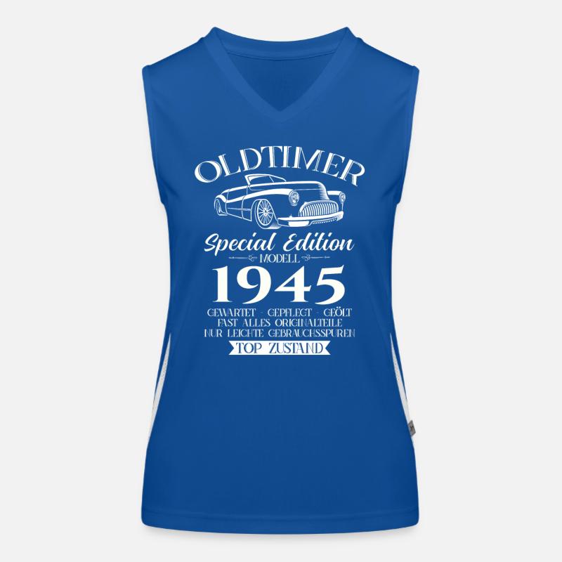 80. Geburtstag Oldtimer 1945 Jahrgang 1945 Funktionelles Kontrast-Tank Top für Frauen