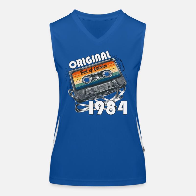 40ème Anniversaire Millésime Octobre 1984 Cassette 84 Débardeur respirant contrasté Femme