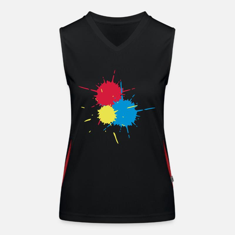 Paintball Splats Women's Functional Contrast Tank Top