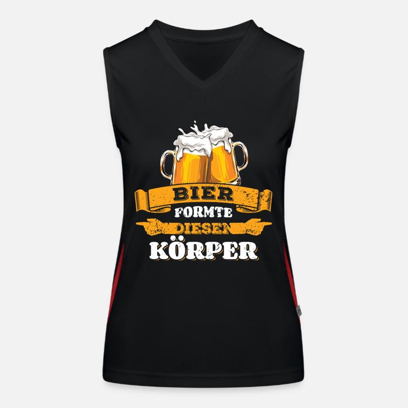 Bier formte diesen Körper Biertrinker - Männertag Funktionelles Kontrast-Tank Top für Frauen