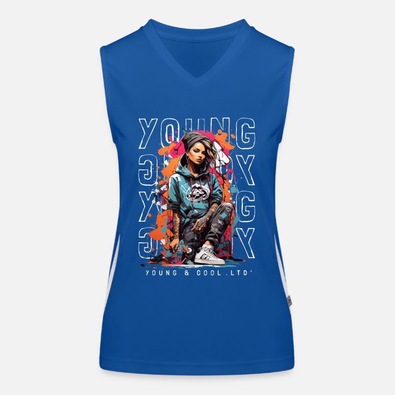 Tattoo Mädchen - Cooles Mädchen Frau Tattoo Funktionelles Kontrast-Tank Top für Frauen