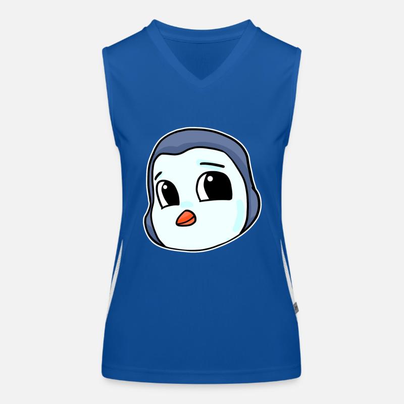 Pinguin Kopf Vogel Seevogel Funktionelles Kontrast-Tank Top für Frauen