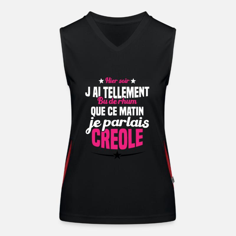 Hier soir j ai tellement bu de rhum Débardeur respirant contrasté Femme
