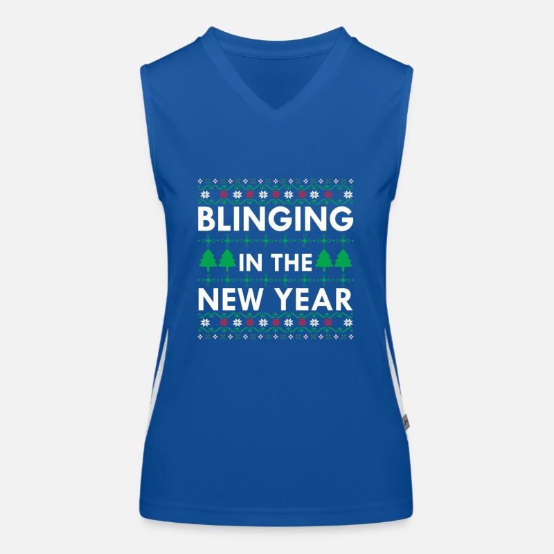 Blinging In The New Year Women's Functional Contrast Tank Top