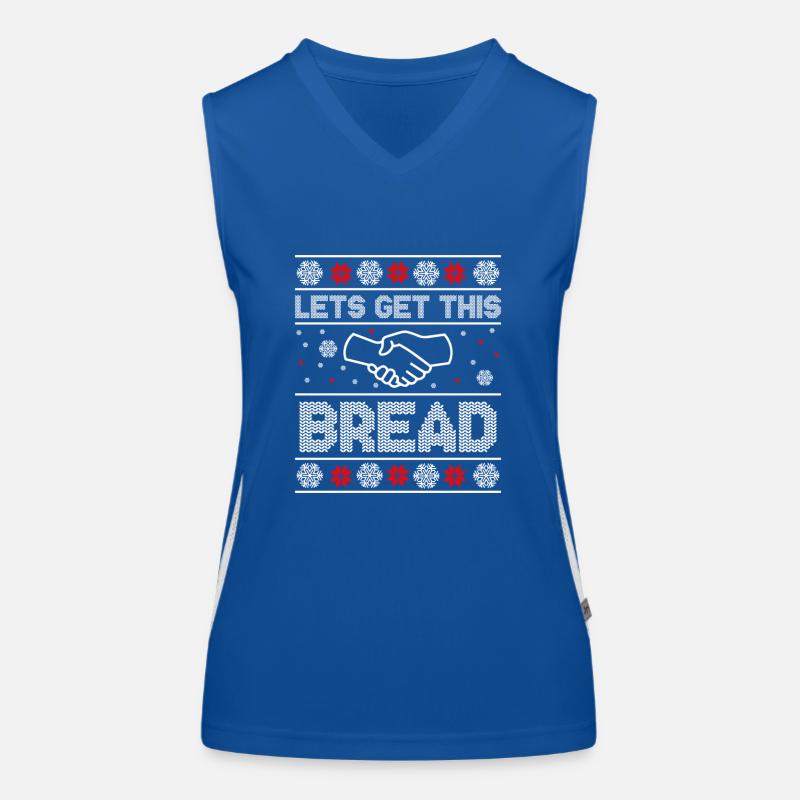 Let's Get This Bread Christmas idée drole Débardeur respirant contrasté Femme