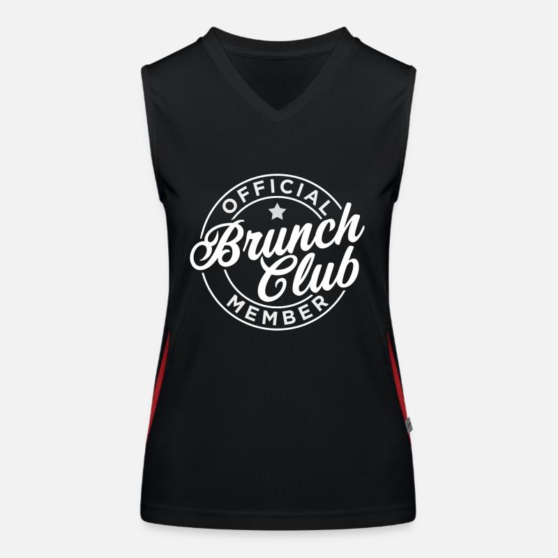 Offizielles Mitglied des Brunch Clubs Funktionelles Kontrast-Tank Top für Frauen