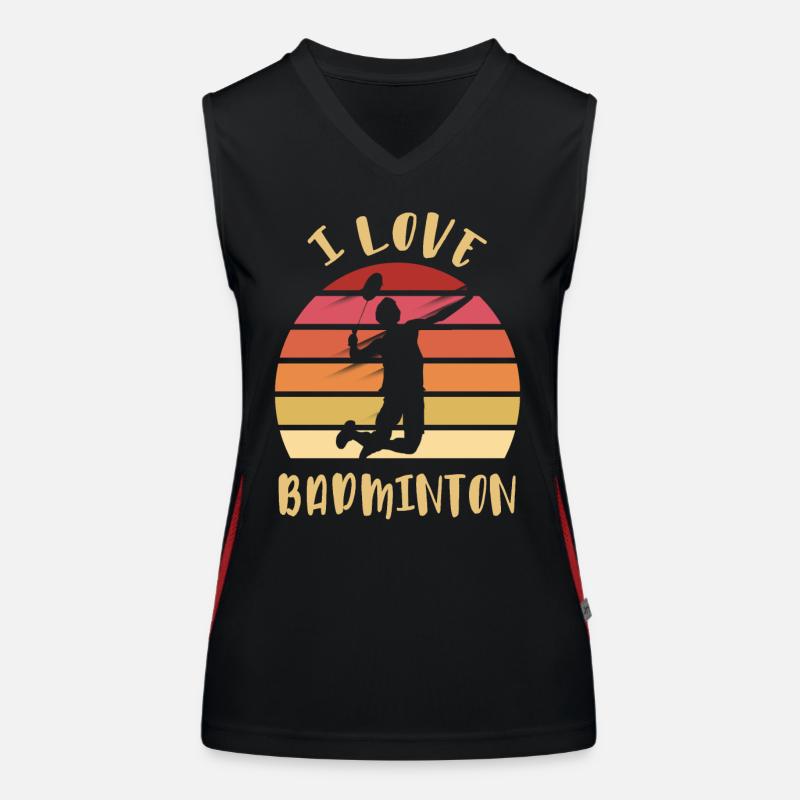 I love Badminton Jump Smash Women's Functional Contrast Tank Top