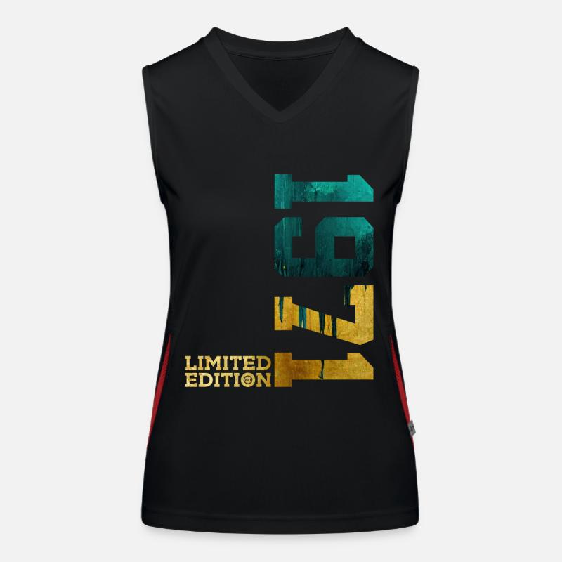55TH BIRTHDAY LIMITED EDITION 1971 Women's Functional Contrast Tank Top
