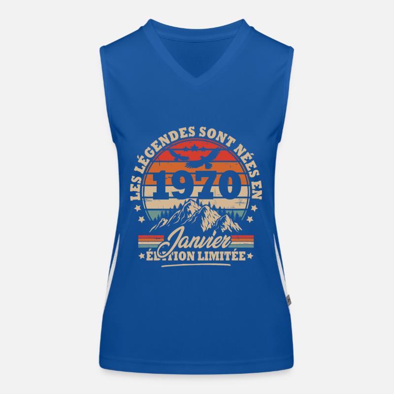 Geburtstagsgeschenk geboren im Januar 1970 Funktionelles Kontrast-Tank Top für Frauen