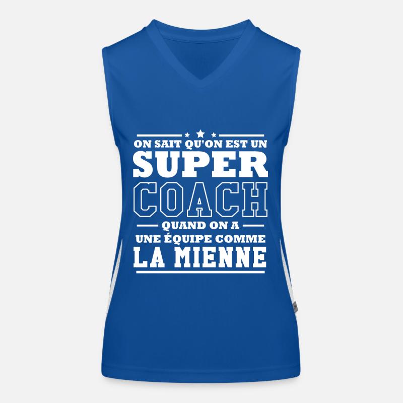 On sait qu'on est un super coach Débardeur respirant contrasté Femme