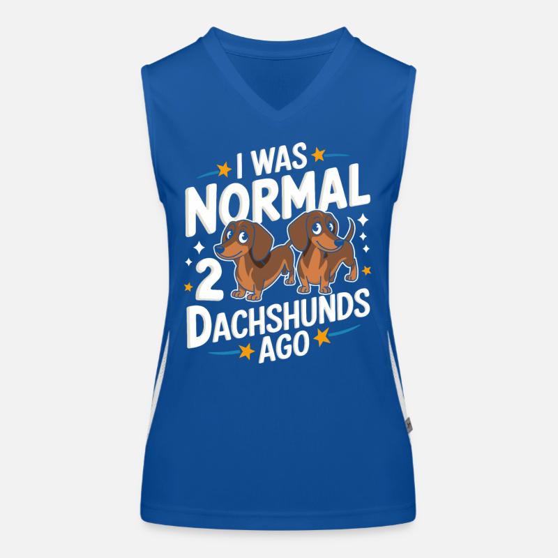 Dackel Hund Funktionelles Kontrast-Tank Top für Frauen