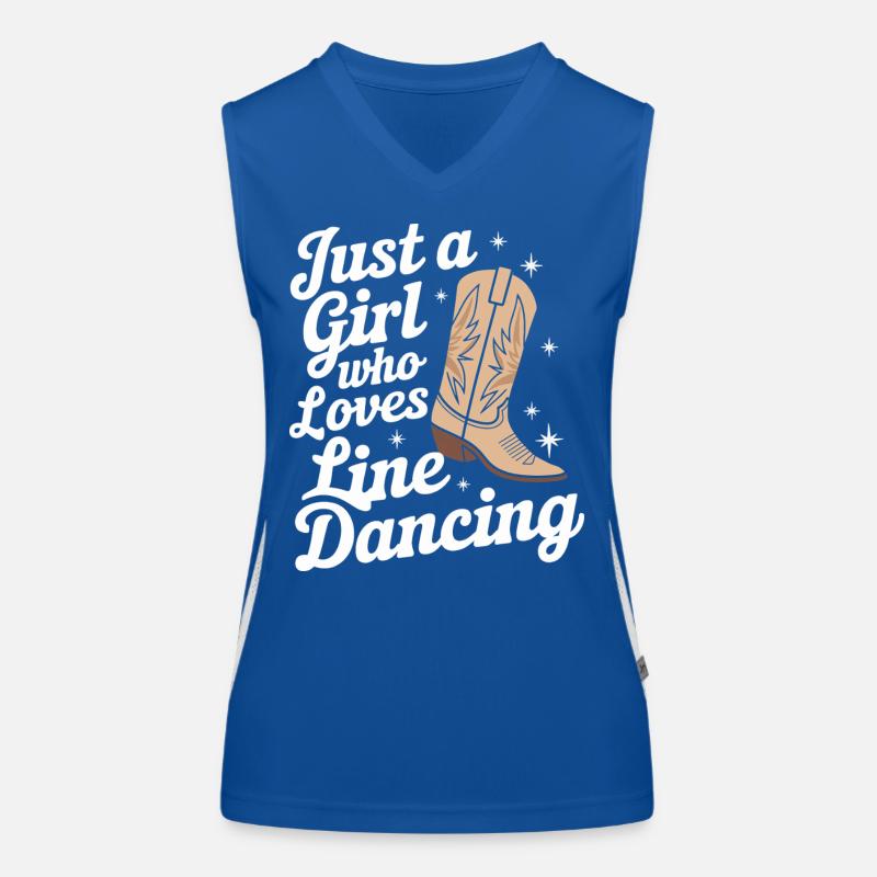 Line Dancing Tanzen Tänzer Funktionelles Kontrast-Tank Top für Frauen