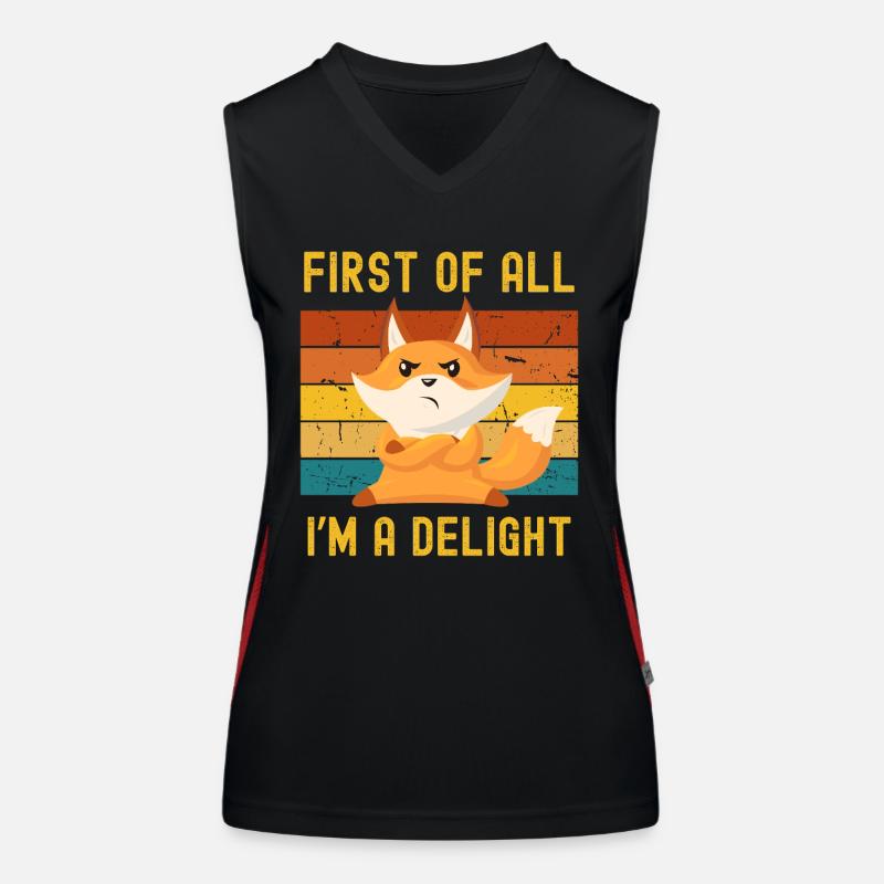 Fox Retro Pleasure Funny Confidence Women's Functional Contrast Tank Top