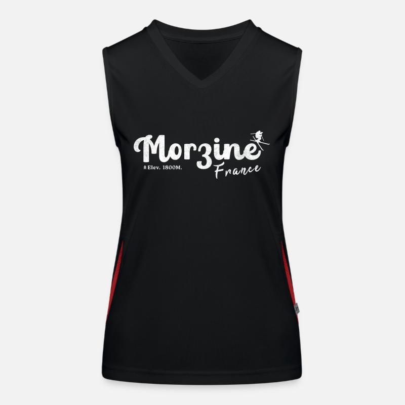 Morzine Frankreich Berg Funktionelles Kontrast-Tank Top für Frauen
