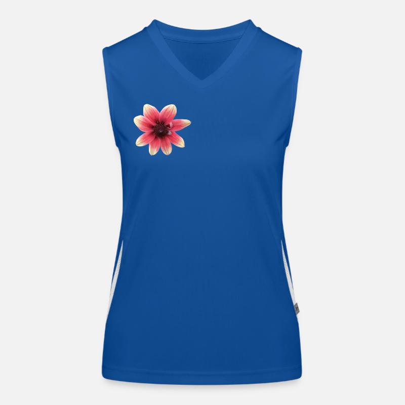 Dahlia red yellow Women's Functional Contrast Tank Top