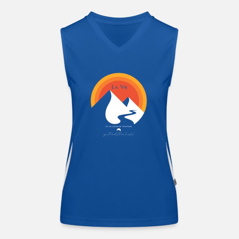 Das Leben ist ein Bergpfad Funktionelles Kontrast-Tank Top für Frauen