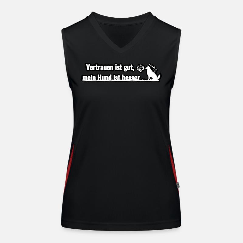 Mon chien va mieux... Débardeur respirant contrasté Femme