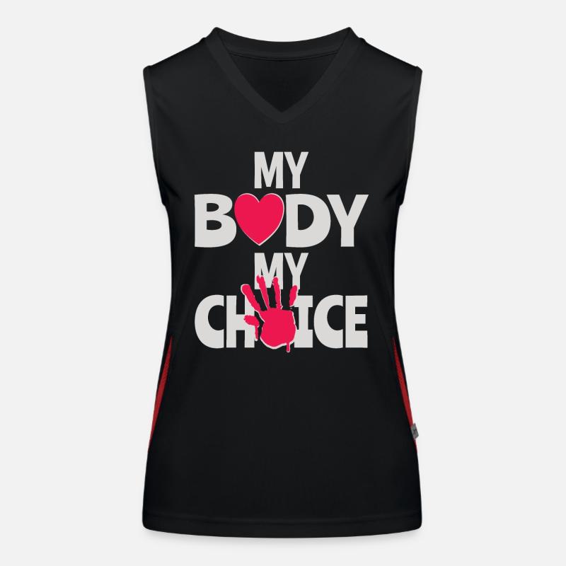 Mon corps Ma décision Débardeur respirant contrasté Femme