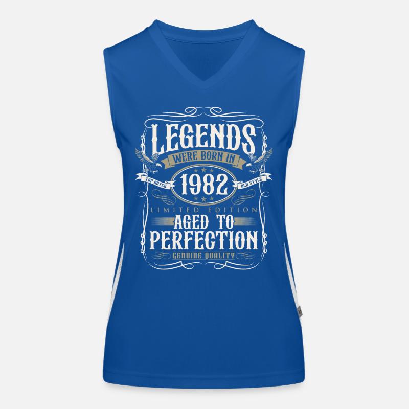 Né en 1982 Legends Cadeau d’anniversaire Débardeur respirant contrasté Femme