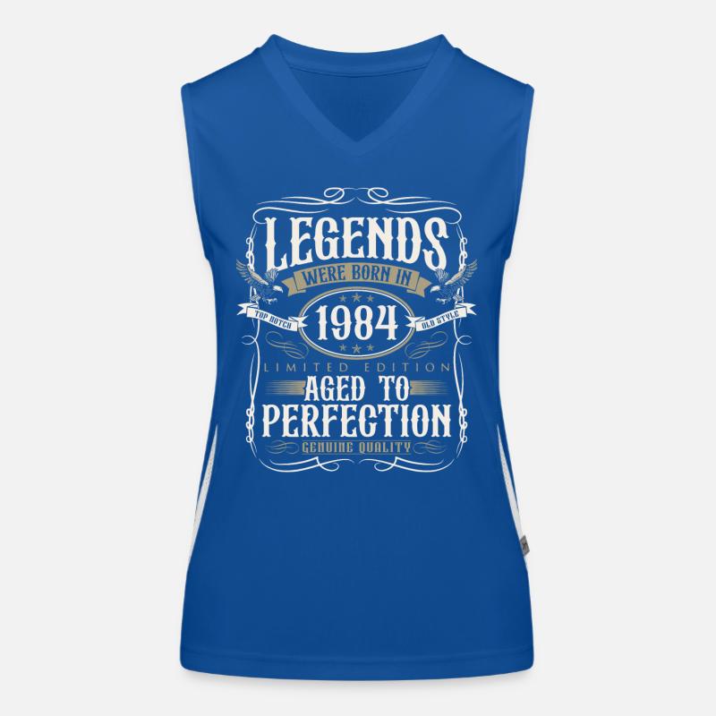 Né en 1984 Legends Cadeau d’anniversaire Débardeur respirant contrasté Femme