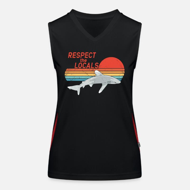 Longimanus Requin à pointes blanches Débardeur respirant contrasté Femme