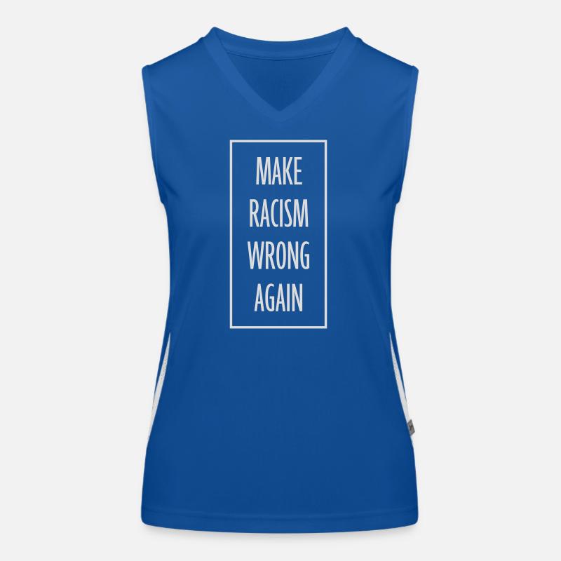 make racism wrong again Funktionelles Kontrast-Tank Top für Frauen