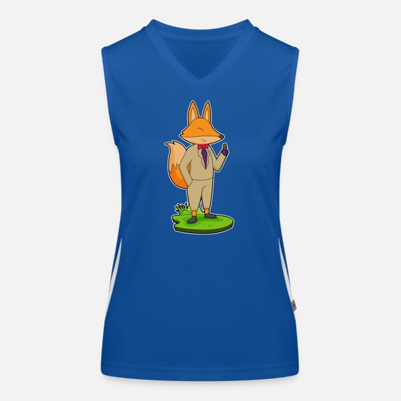 Fuchs Bräutigam Ehering Hochzeit Funktionelles Kontrast-Tank Top für Frauen