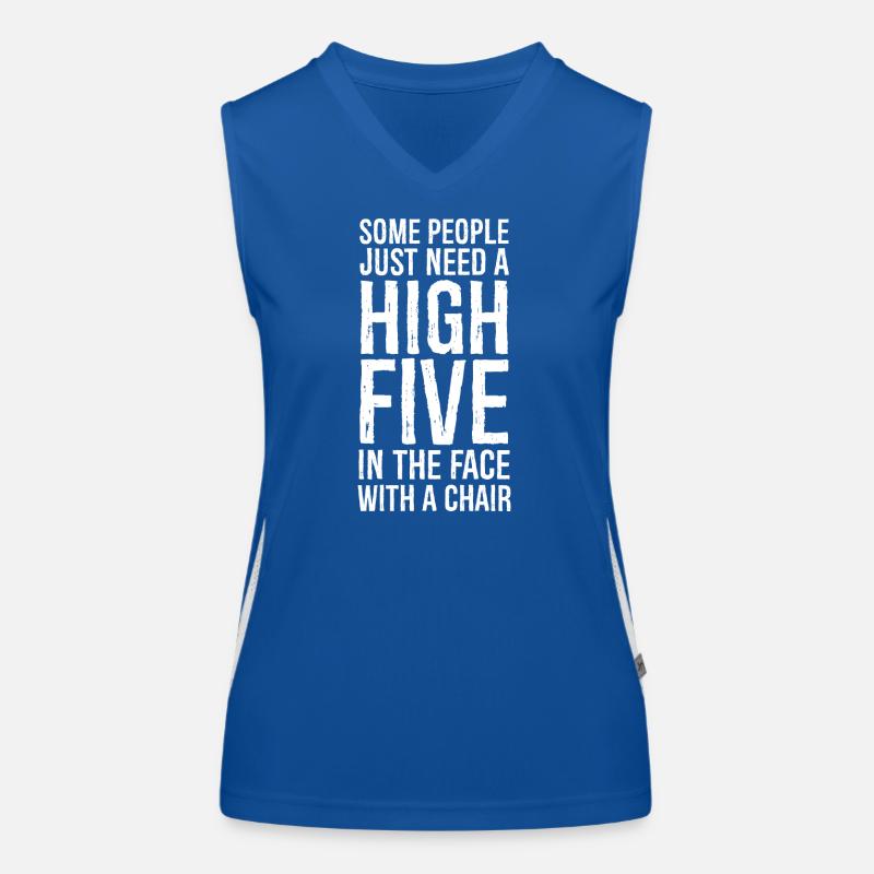 Manche Leute brauchen ein High Five Sarkastisch Funktionelles Kontrast-Tank Top für Frauen