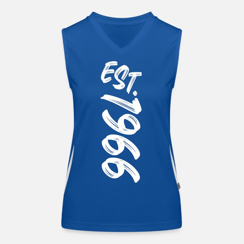 Est. 1966 - Established 1966 - Geburtstag Geschenk Funktionelles Kontrast-Tank Top für Frauen