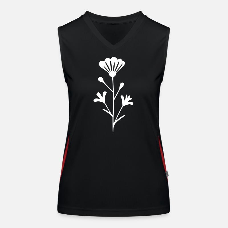 Fleurs Fleurs Fleur Fleurs Herbes Herbes Débardeur respirant contrasté Femme