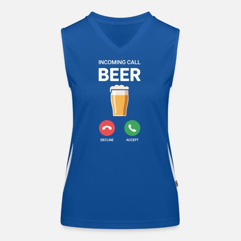 Bier Incoming Call Beer JGA Herren Männerabend Women's Functional Contrast Tank Top