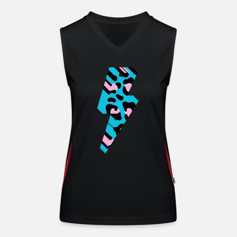 Leopard Lightning 3D Women's Functional Contrast Tank Top