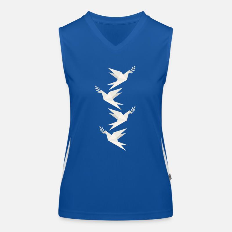 Papiertaube des Friedens Funktionelles Kontrast-Tank Top für Frauen