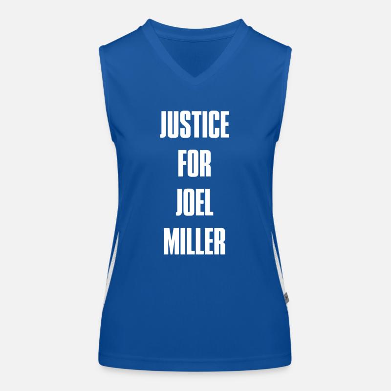 Justice For Joel Miller - White Text Women's Functional Contrast Tank Top